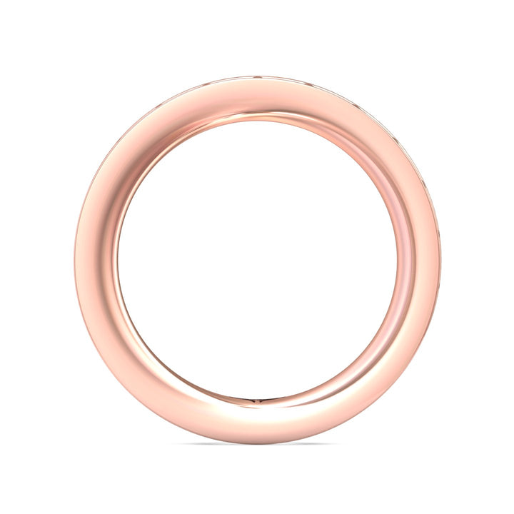 14K Gold Pink Micropave Wedding Band from the Micropave collection - DWBFM1-2.00_14KP