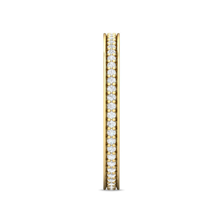 14K Gold Yellow Micropave Wedding Band from the Micropave collection - DWBFM1-.25_14KY