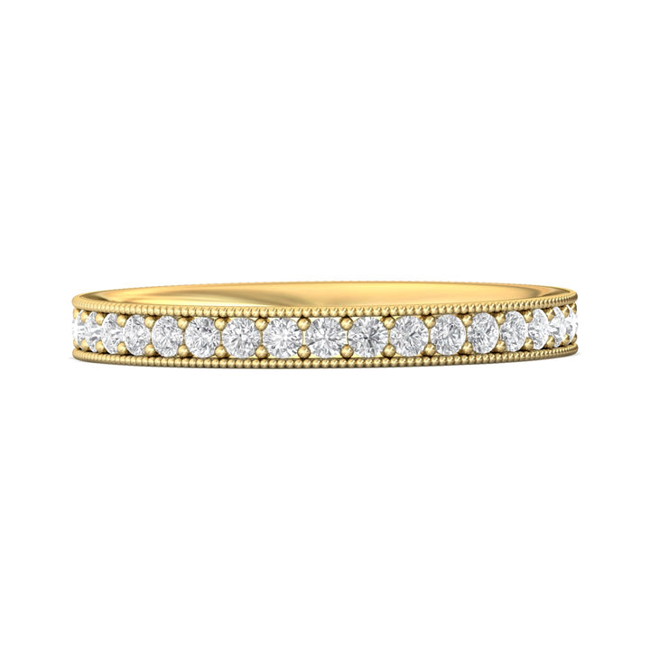 14K Gold Yellow Micropave Wedding Band from the Micropave collection - DWBFM1-.75_14KY