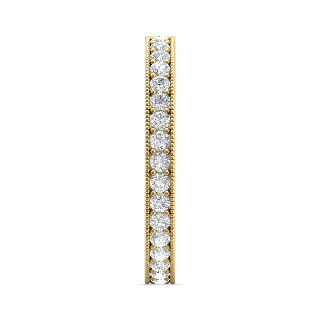 14K Gold Yellow Micropave Wedding Band from the Micropave collection - DWBFM1-.75_14KY