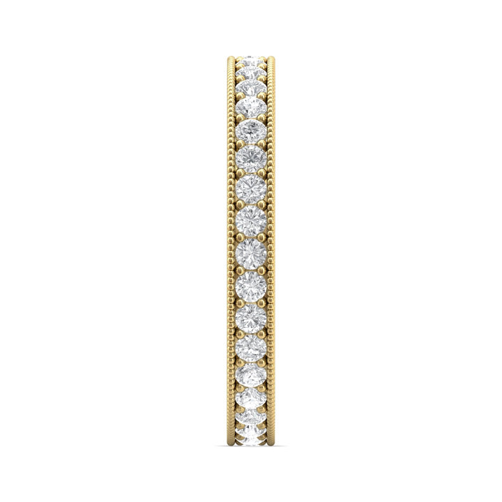 14K Gold Yellow Micropave Wedding Band from the Micropave collection - DWBFM1-.75_14KY