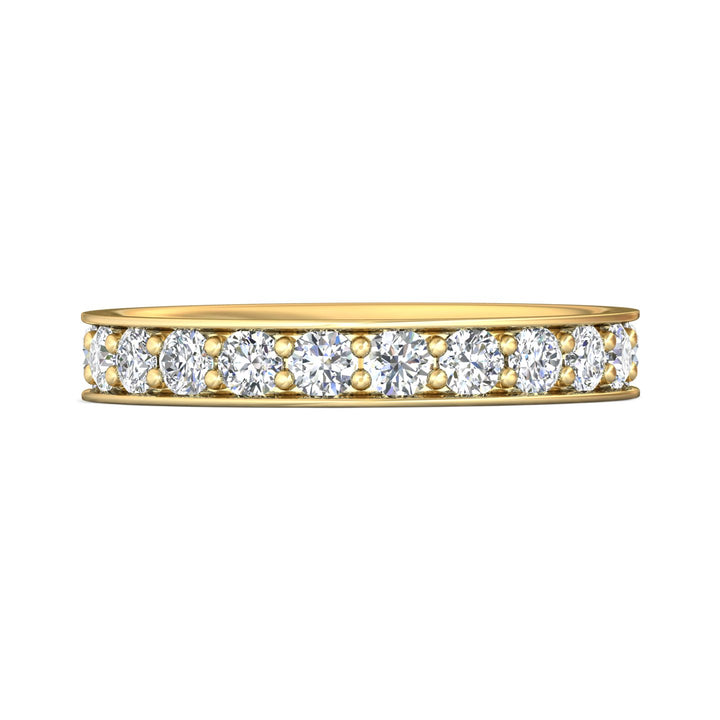 14K Gold Yellow Micropave Wedding Band from the Micropave collection - DWBFM1-2.00_14KY
