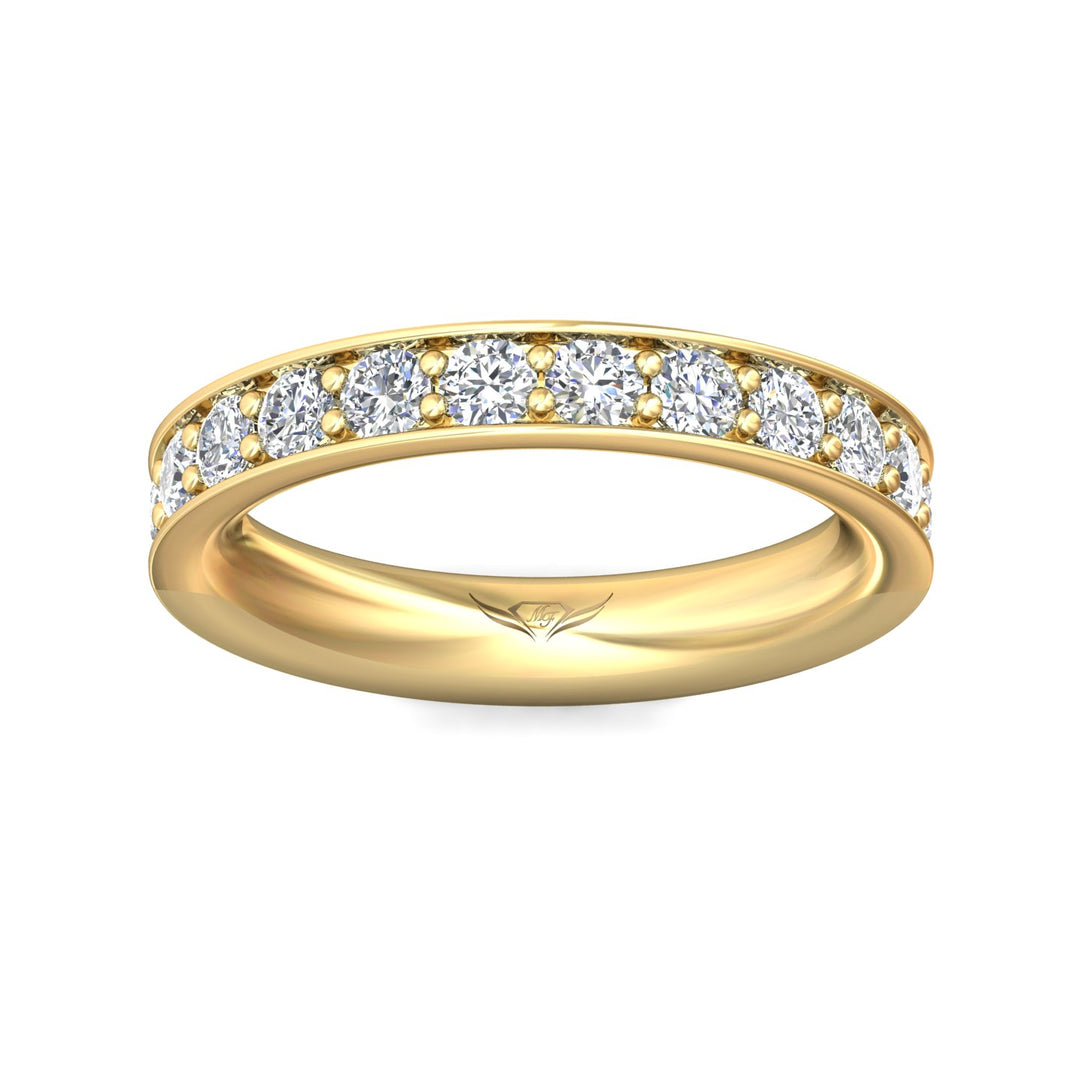 14K Gold Yellow Micropave Wedding Band from the Micropave collection - DWBFM1-2.00_14KY