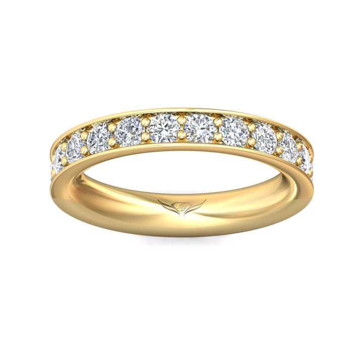 14K Gold Yellow Micropave Wedding Band from the Micropave collection - DWBFM1-2.00_14KY