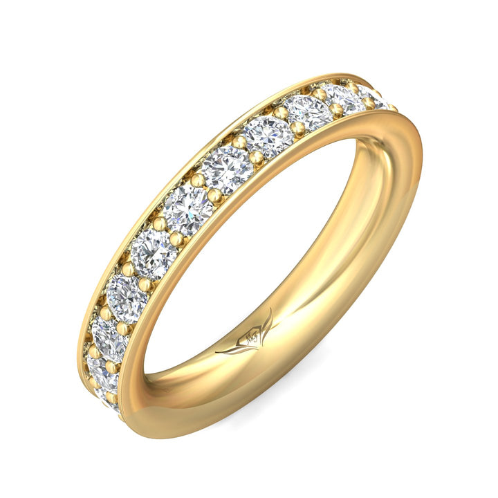 14K Gold Yellow Micropave Wedding Band from the Micropave collection - DWBFM1-2.00_14KY