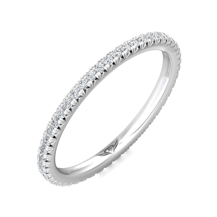 Platinum White Micropave Wedding Band from the Micropave collection - DWBFM30_PlatW