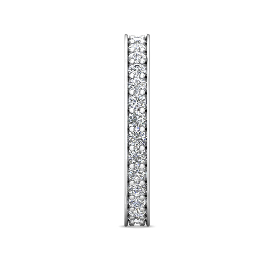 Platinum White Micropave Wedding Band from the Micropave collection - DWBFM3-1.00_PlatW