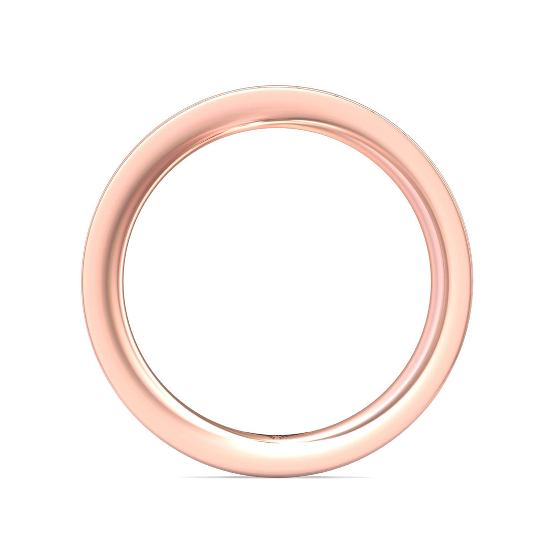 14K Gold Pink Micropave Wedding Band from the Micropave collection - DWBFM3-1.00_14KP