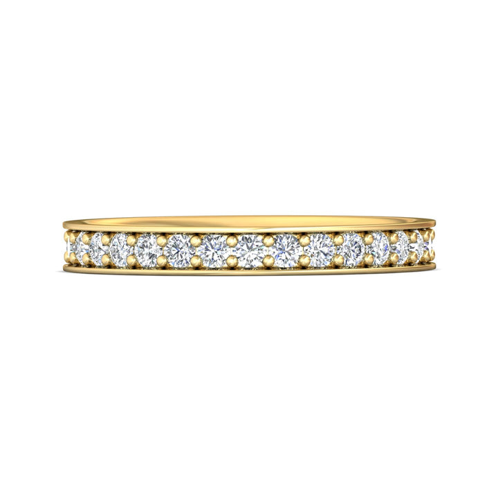 18K Gold Yellow Micropave Wedding Band from the Micropave collection - DWBFM3-1.00_18KY
