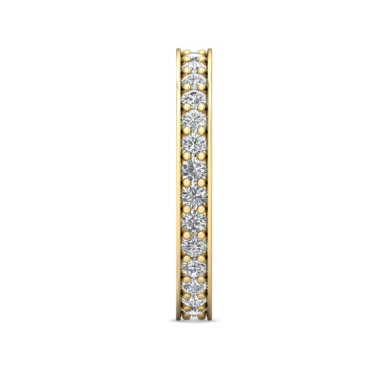 18K Gold Yellow Micropave Wedding Band from the Micropave collection - DWBFM3-1.00_18KY