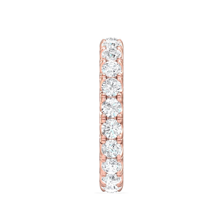 14K Gold Pink Micropave Wedding Band from the Micropave collection - DWBFM4-2.00_14KP