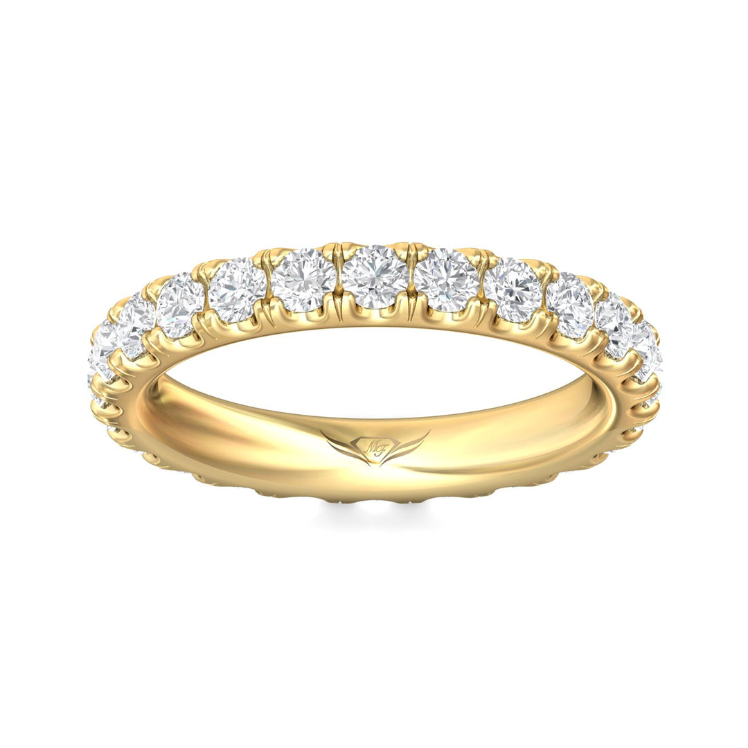 14K Gold Yellow Micropave Wedding Band from the Micropave collection - DWBFM4-1.50_14KY