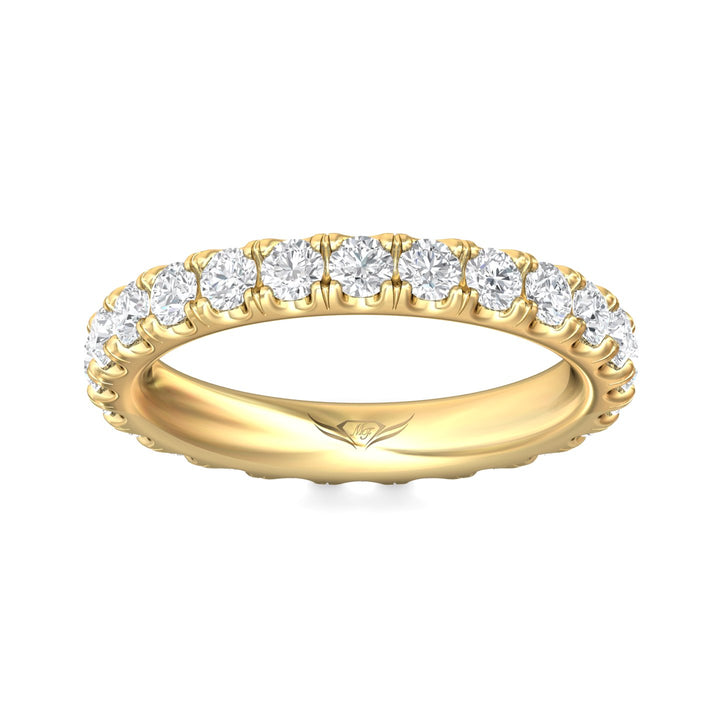 14K Gold Yellow Micropave Wedding Band from the Micropave collection - DWBFM4-1.50_14KY