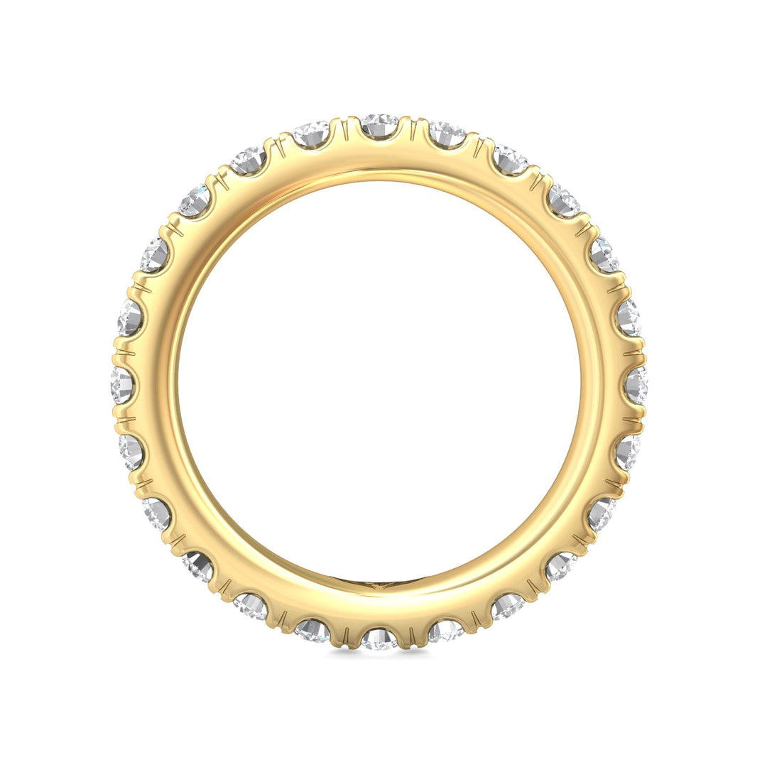 14K Gold Yellow Micropave Wedding Band from the Micropave collection - DWBFM4-1.50_14KY