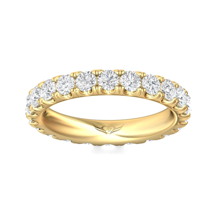 14K Gold Yellow Micropave Wedding Band from the Micropave collection - DWBFM4-2.00_14KY