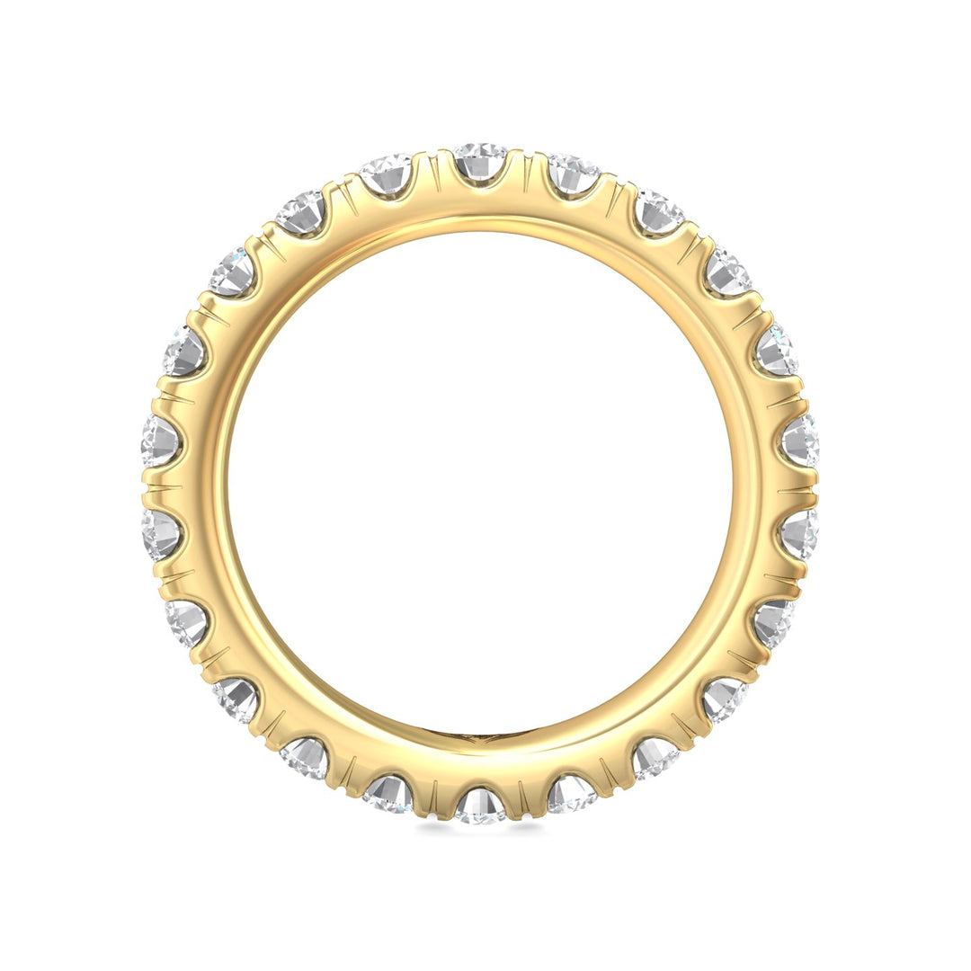 14K Gold Yellow Micropave Wedding Band from the Micropave collection - DWBFM4-2.00_14KY
