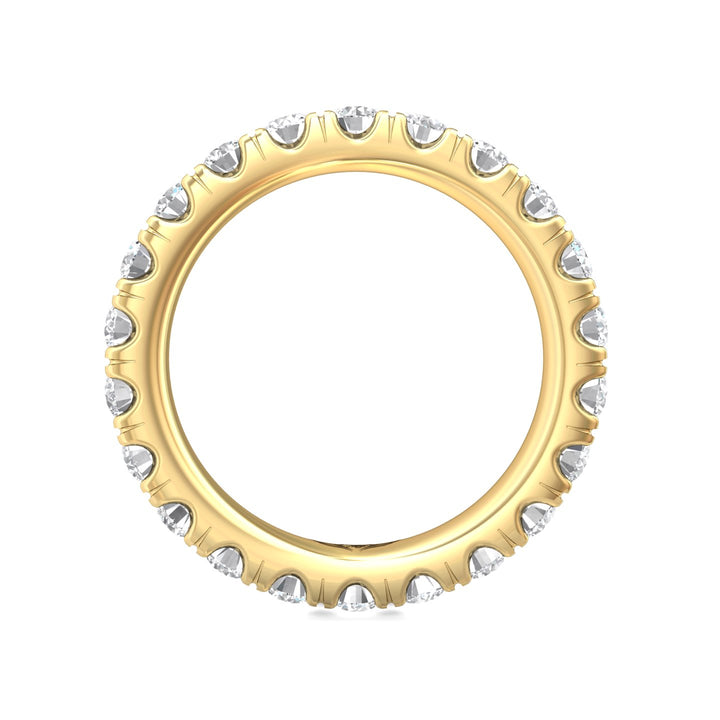 14K Gold Yellow Micropave Wedding Band from the Micropave collection - DWBFM4-2.00_14KY