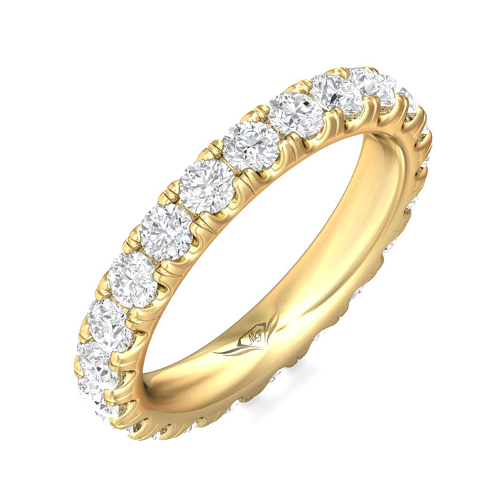 14K Gold Yellow Micropave Wedding Band from the Micropave collection - DWBFM4-2.00_14KY