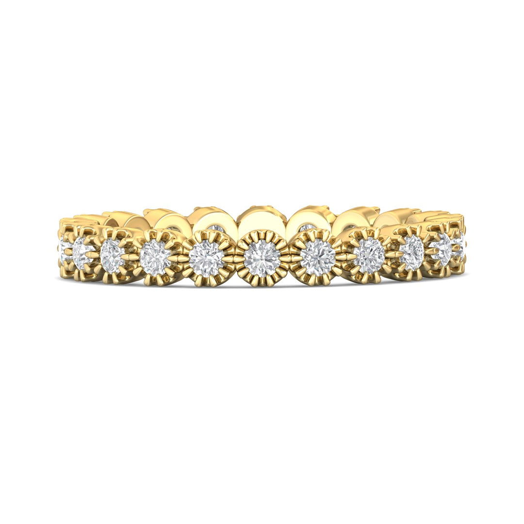 14K Gold Yellow Micropave Wedding Band from the Micropave collection - DWBFM52XS_14KY
