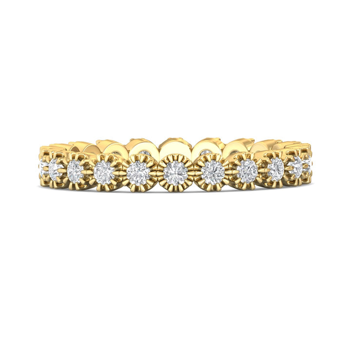 14K Gold Yellow Micropave Wedding Band from the Micropave collection - DWBFM52XS_14KY