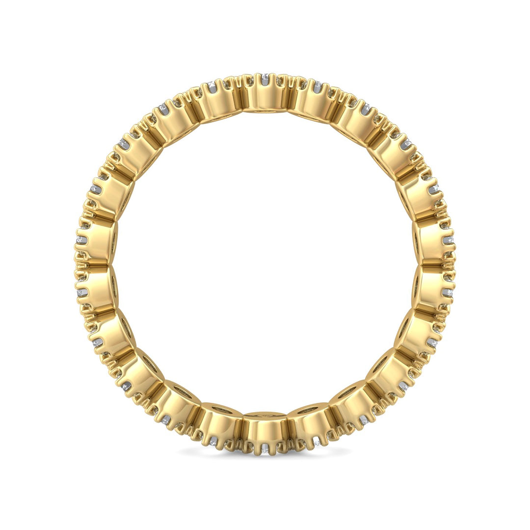 14K Gold Yellow Micropave Wedding Band from the Micropave collection - DWBFM52XS_14KY