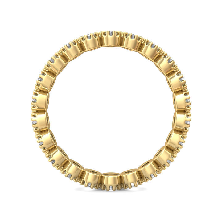 14K Gold Yellow Micropave Wedding Band from the Micropave collection - DWBFM52XS_14KY