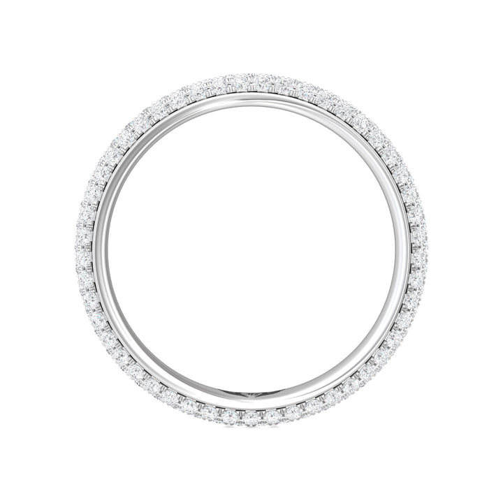 14K Gold White Micropave Wedding Band from the Micropave collection - DWBFM6-.75_14KW