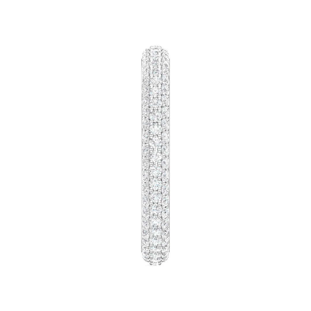 18K Gold White Micropave Wedding Band from the Micropave collection - DWBFM6-.75_18KW
