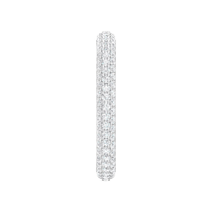 18K Gold White Micropave Wedding Band from the Micropave collection - DWBFM6-.75_18KW