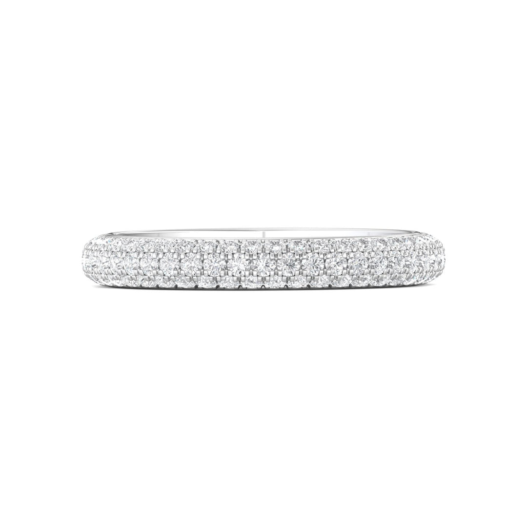 18K Gold White Micropave Wedding Band from the Micropave collection - DWBFM6-1.00_18KW