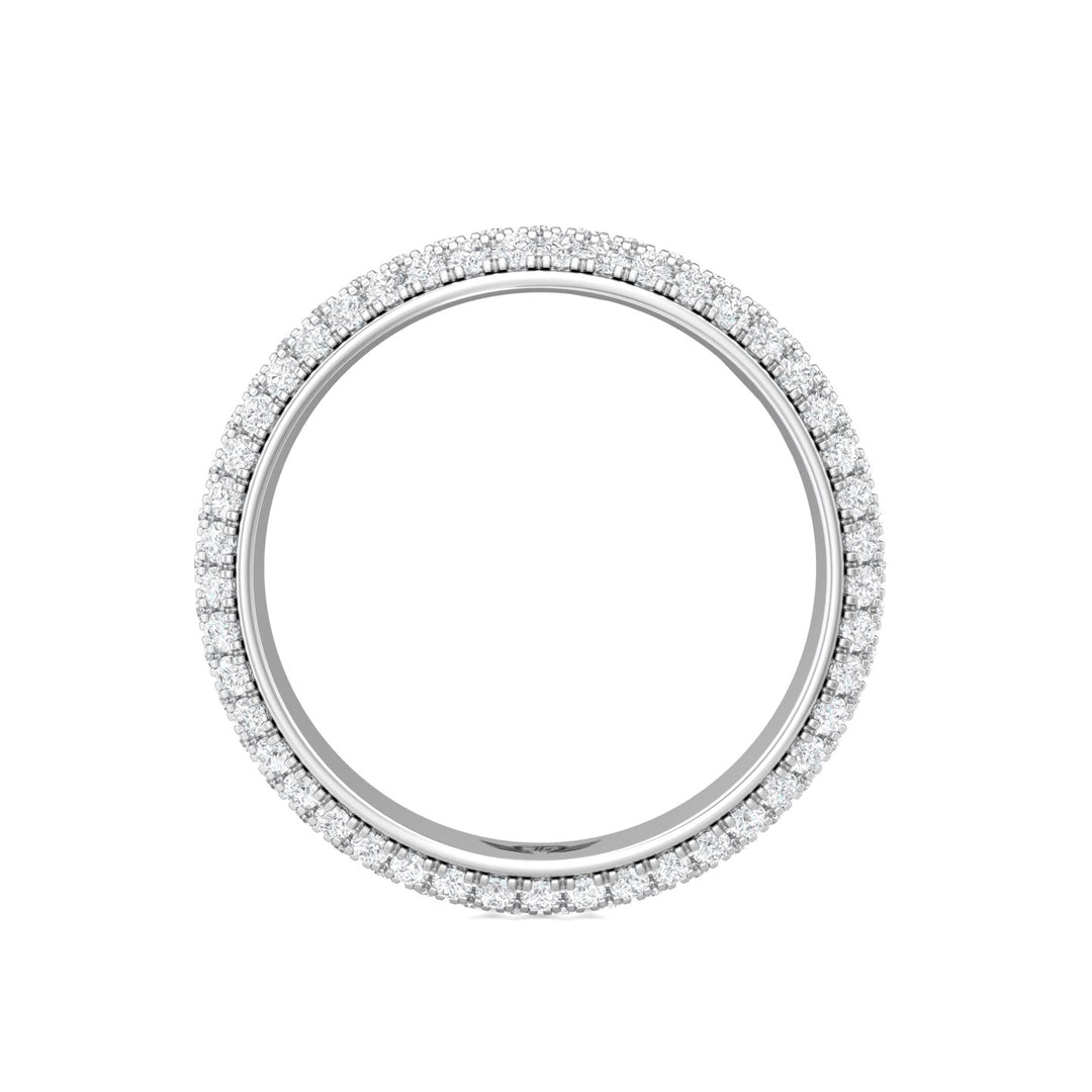 Platinum White Micropave Wedding Band from the Micropave collection - DWBFM6-1.00_PlatW