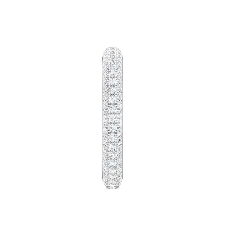18K Gold White Micropave Wedding Band from the Micropave collection - DWBFM6-1.00_18KW