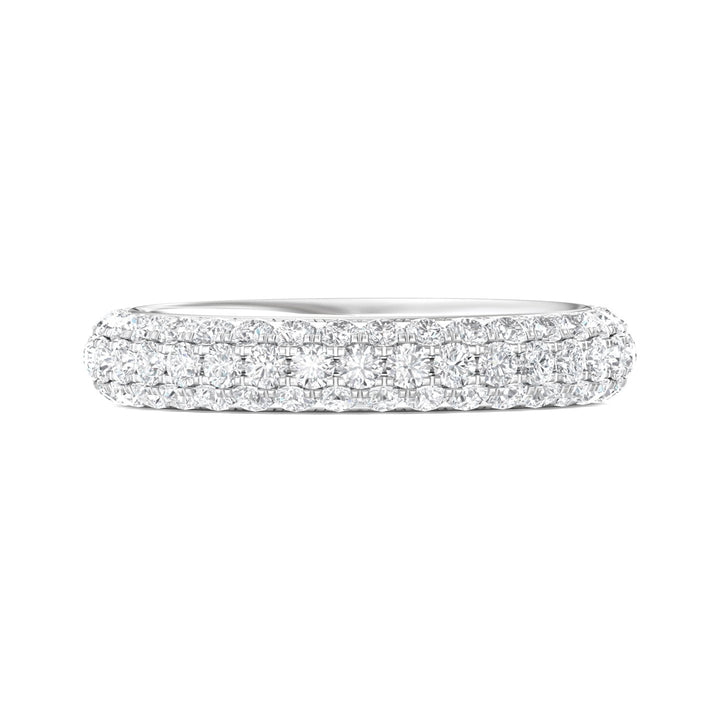 Platinum White Micropave Wedding Band from the Micropave collection - DWBFM6-2.00_PlatW