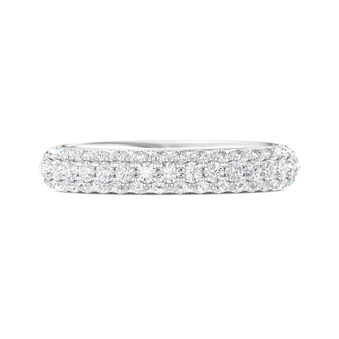 18K Gold White Micropave Wedding Band from the Micropave collection - DWBFM6-2.00_18KW