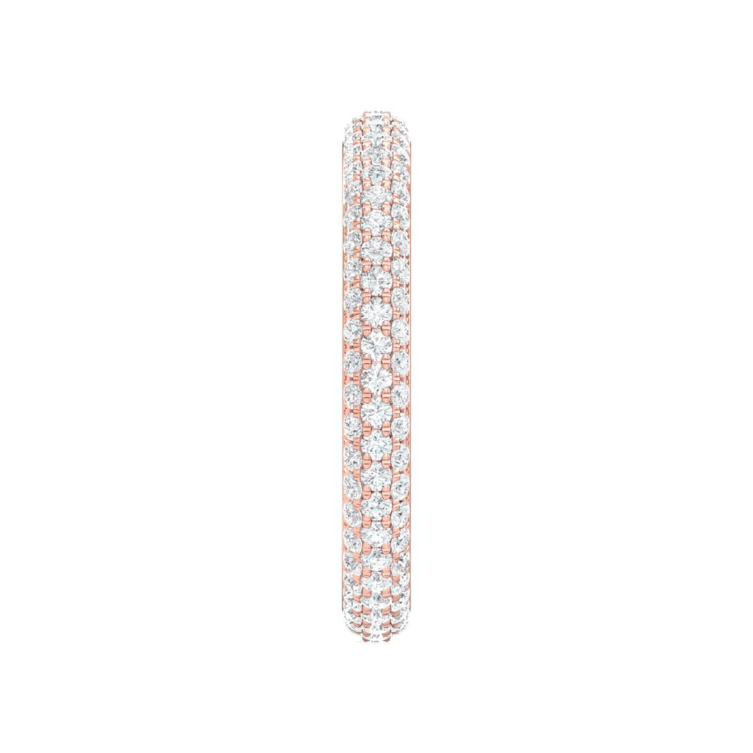 14K Gold Pink Micropave Wedding Band from the Micropave collection - DWBFM6-.75_14KP