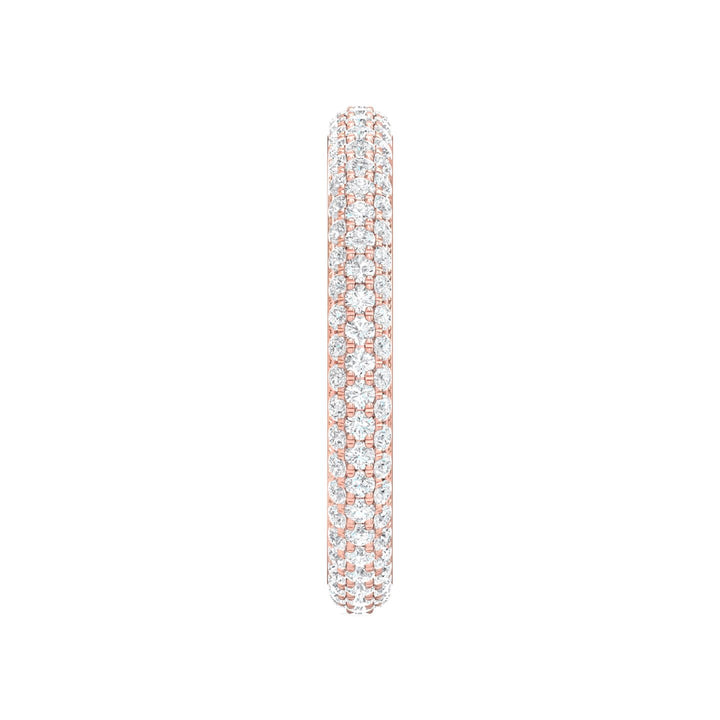 18K Gold Pink Micropave Wedding Band from the Micropave collection - DWBFM6-.75_18KP
