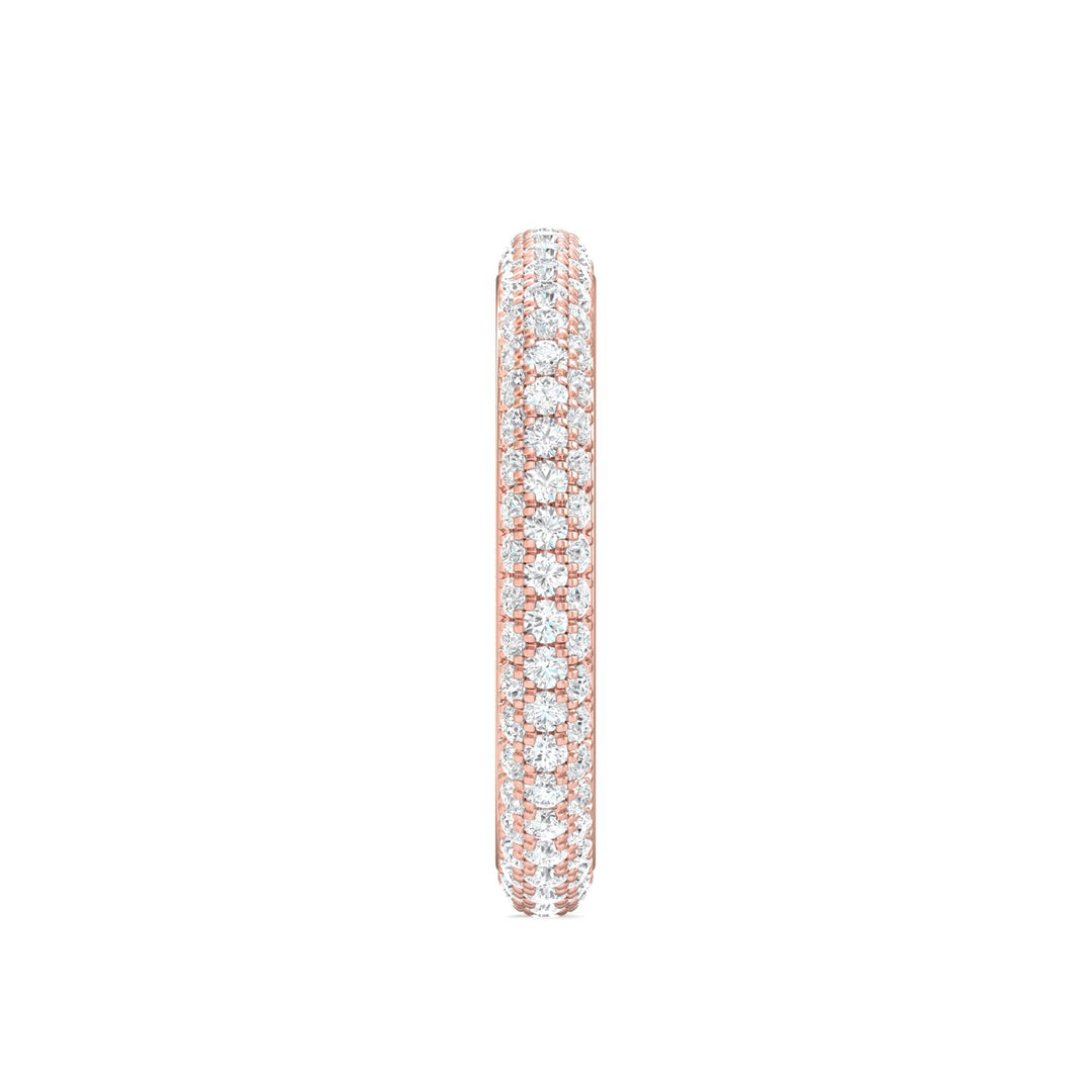 18K Gold Pink Micropave Wedding Band from the Micropave collection - DWBFM6-1.00_18KP