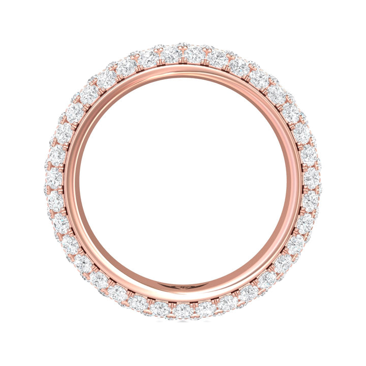 14K Gold Pink Micropave Wedding Band from the Micropave collection - DWBFM6-2.00_14KP
