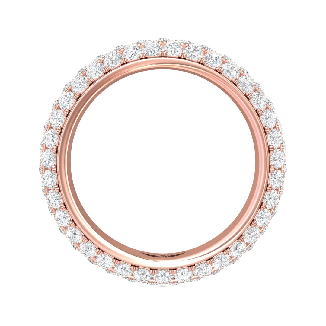 18K Gold Pink Micropave Wedding Band from the Micropave collection - DWBFM6-2.00_18KP
