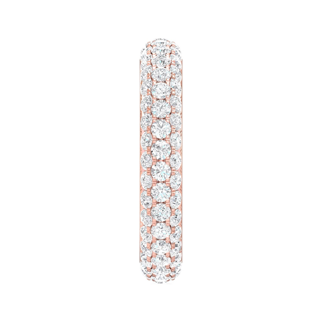 14K Gold Pink Micropave Wedding Band from the Micropave collection - DWBFM6-2.00_14KP