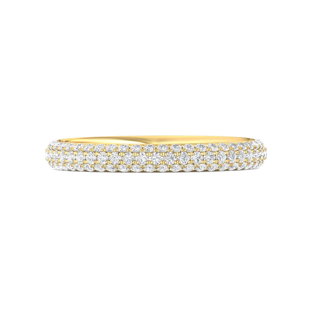 14K Gold Yellow Micropave Wedding Band from the Micropave collection - DWBFM6-.75_14KY