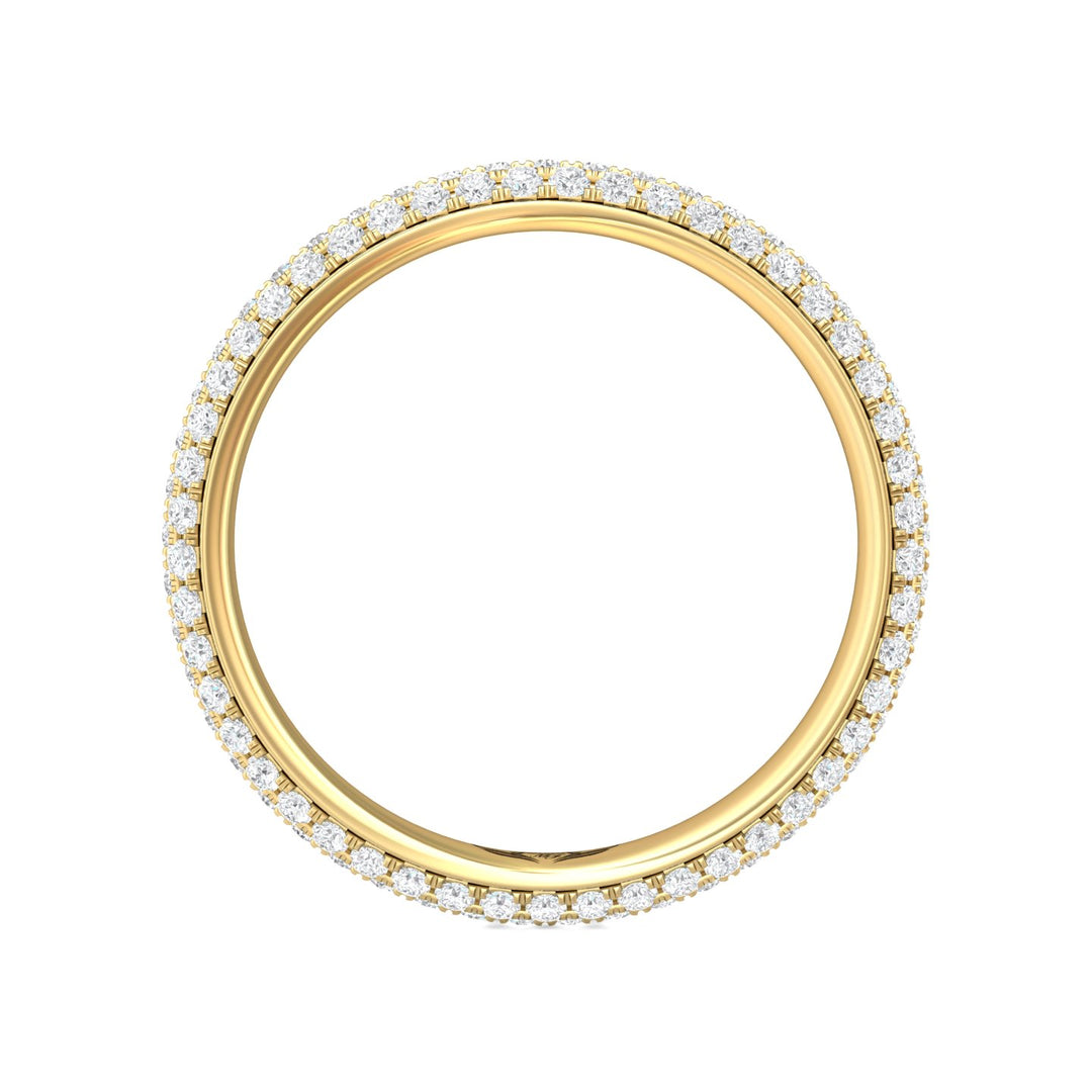 14K Gold Yellow Micropave Wedding Band from the Micropave collection - DWBFM6-.75_14KY