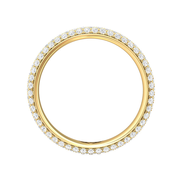 18K Gold Yellow Micropave Wedding Band from the Micropave collection - DWBFM6-.75_18KY