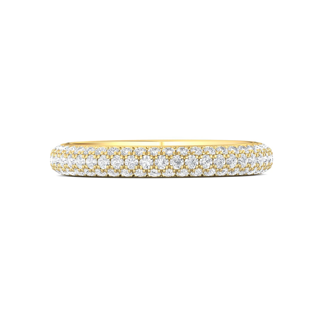 14K Gold Yellow Micropave Wedding Band from the Micropave collection - DWBFM6-1.00_14KY