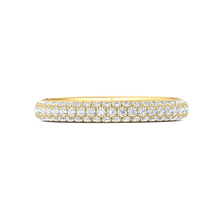 14K Gold Yellow Micropave Wedding Band from the Micropave collection - DWBFM6-1.00_14KY