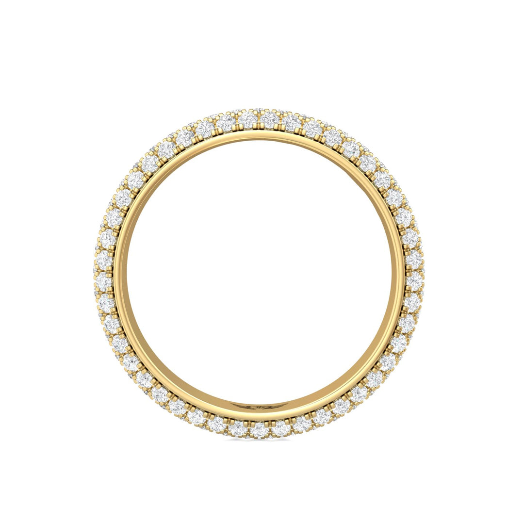 14K Gold Yellow Micropave Wedding Band from the Micropave collection - DWBFM6-1.00_14KY