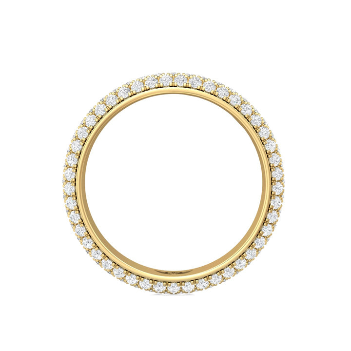 14K Gold Yellow Micropave Wedding Band from the Micropave collection - DWBFM6-1.00_14KY