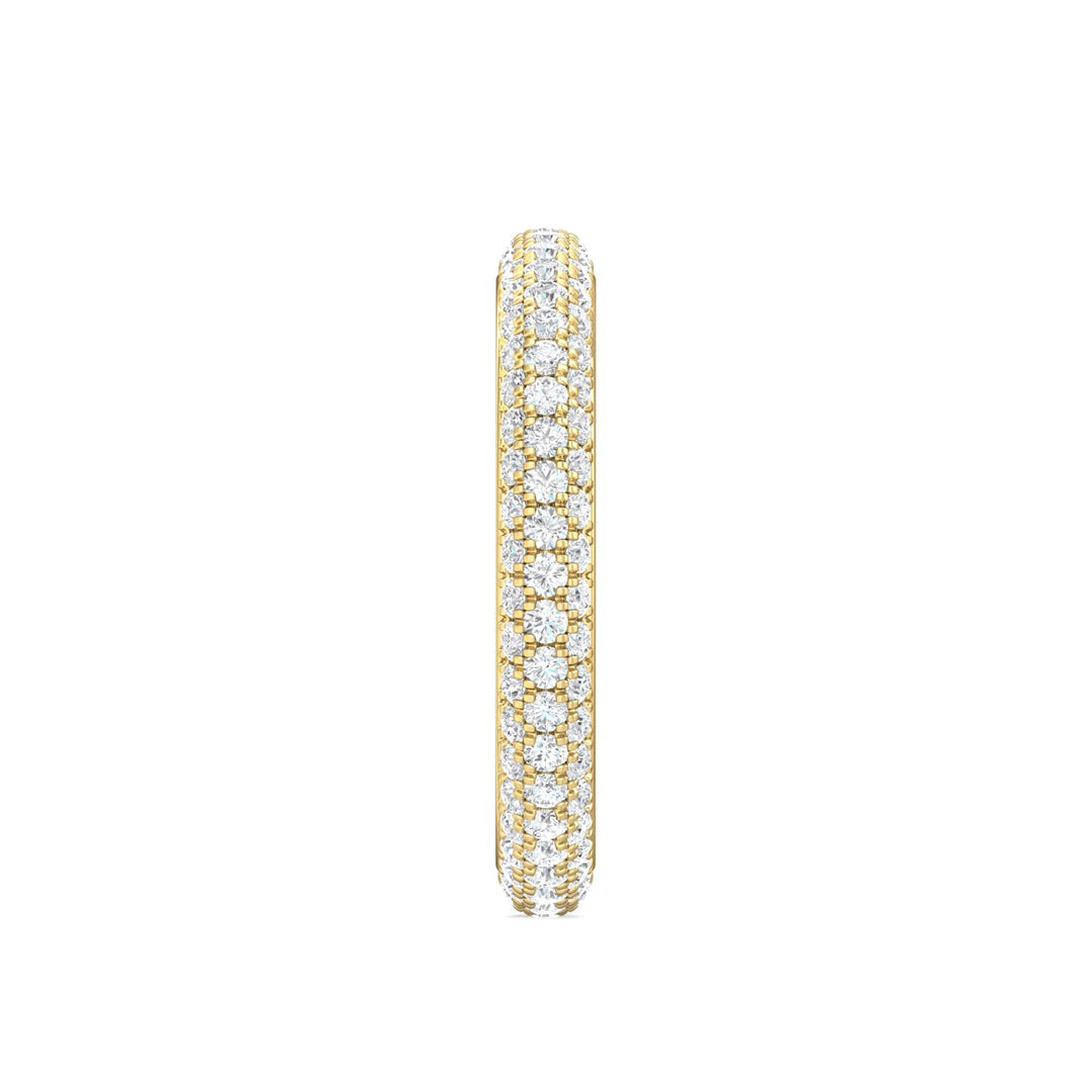 14K Gold Yellow Micropave Wedding Band from the Micropave collection - DWBFM6-1.00_14KY