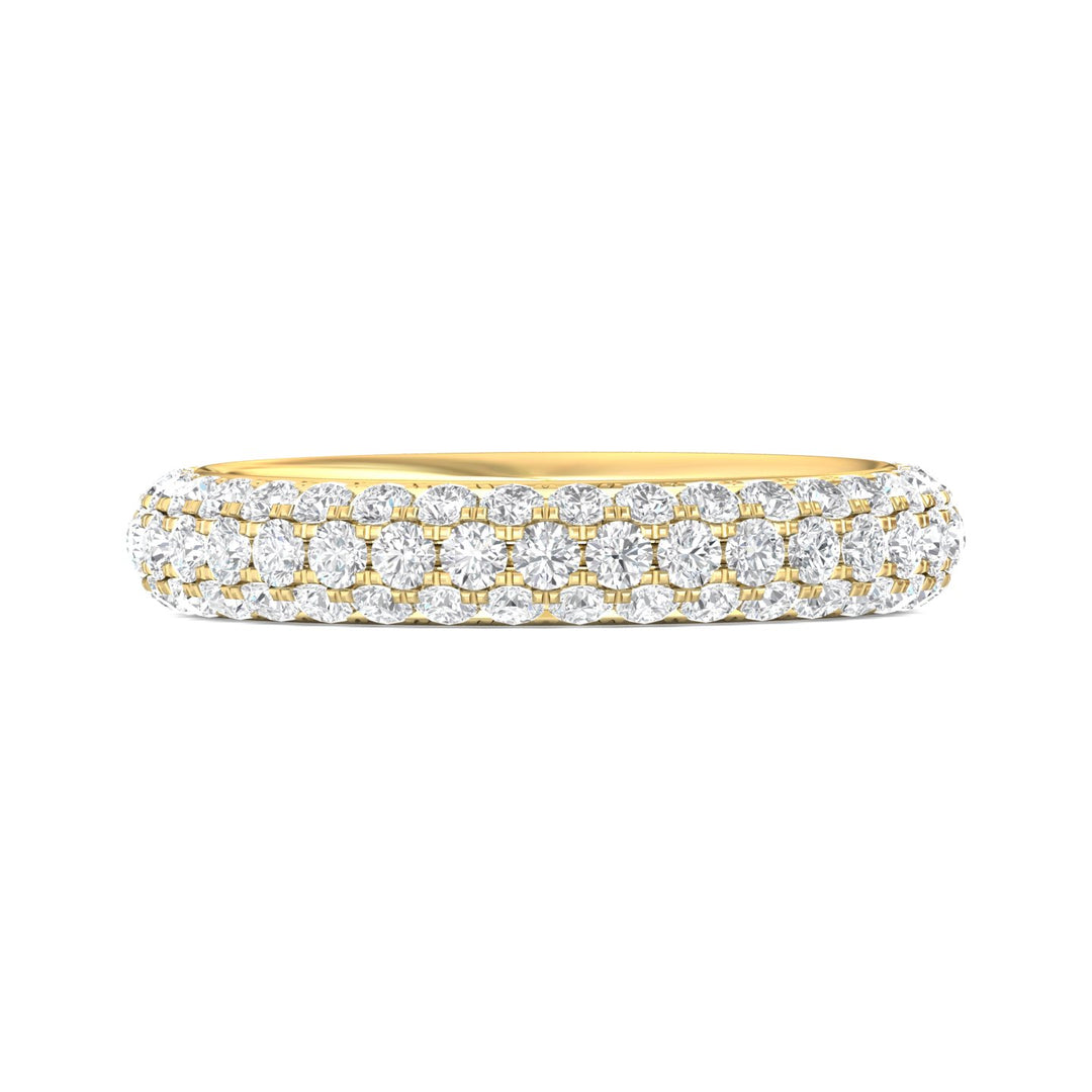 14K Gold Yellow Micropave Wedding Band from the Micropave collection - DWBFM6-2.00_14KY