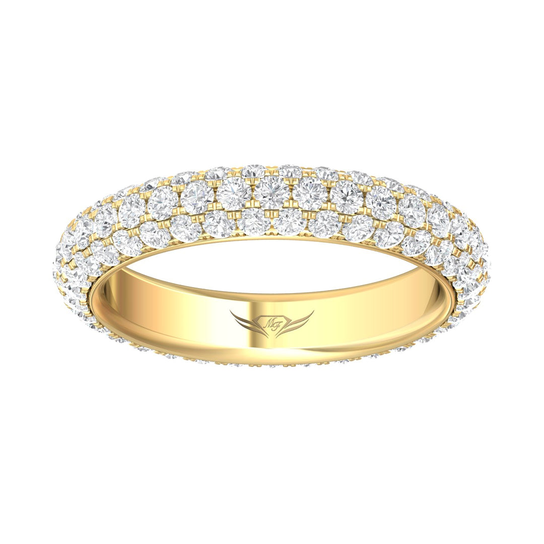 14K Gold Yellow Micropave Wedding Band from the Micropave collection - DWBFM6-2.00_14KY